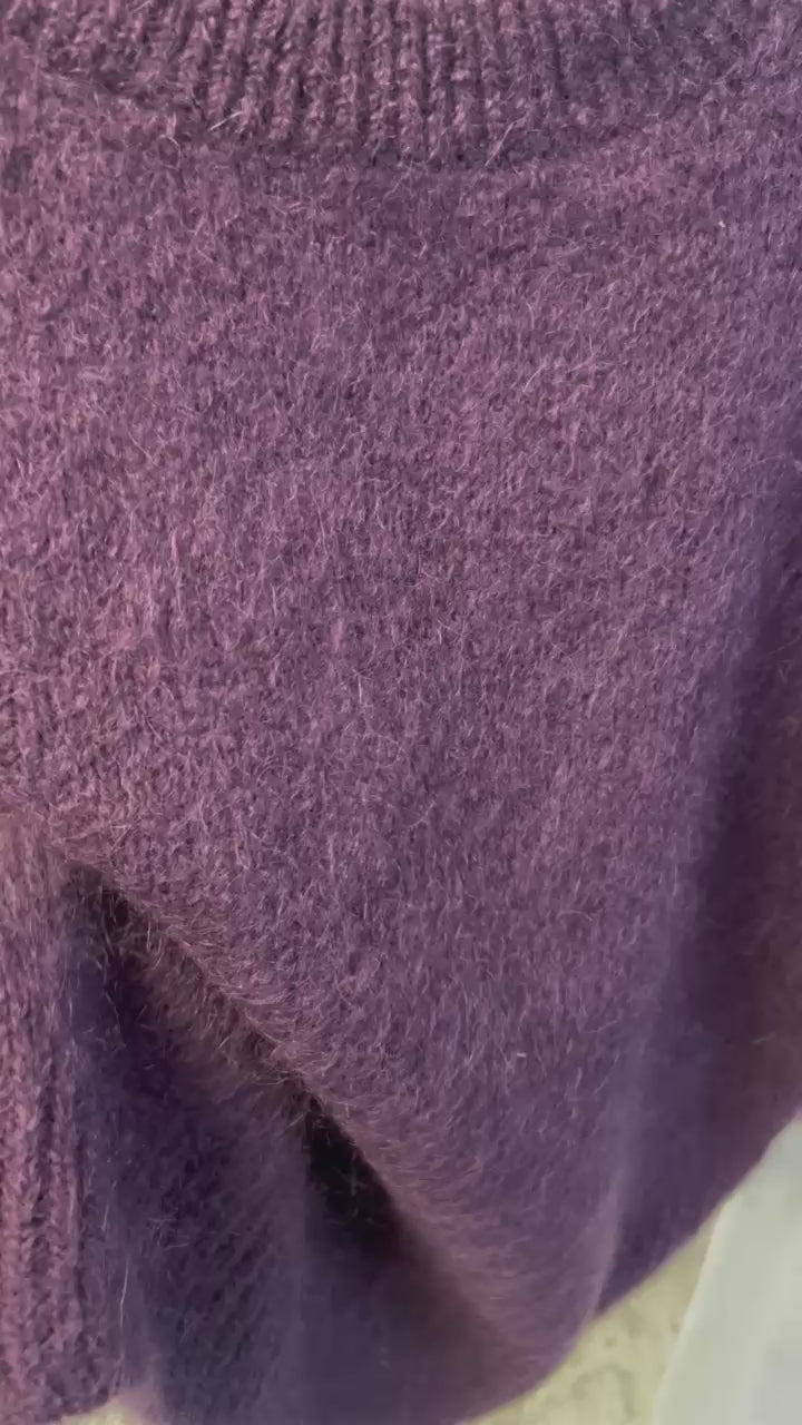 Mohair and wool Sweater Purple