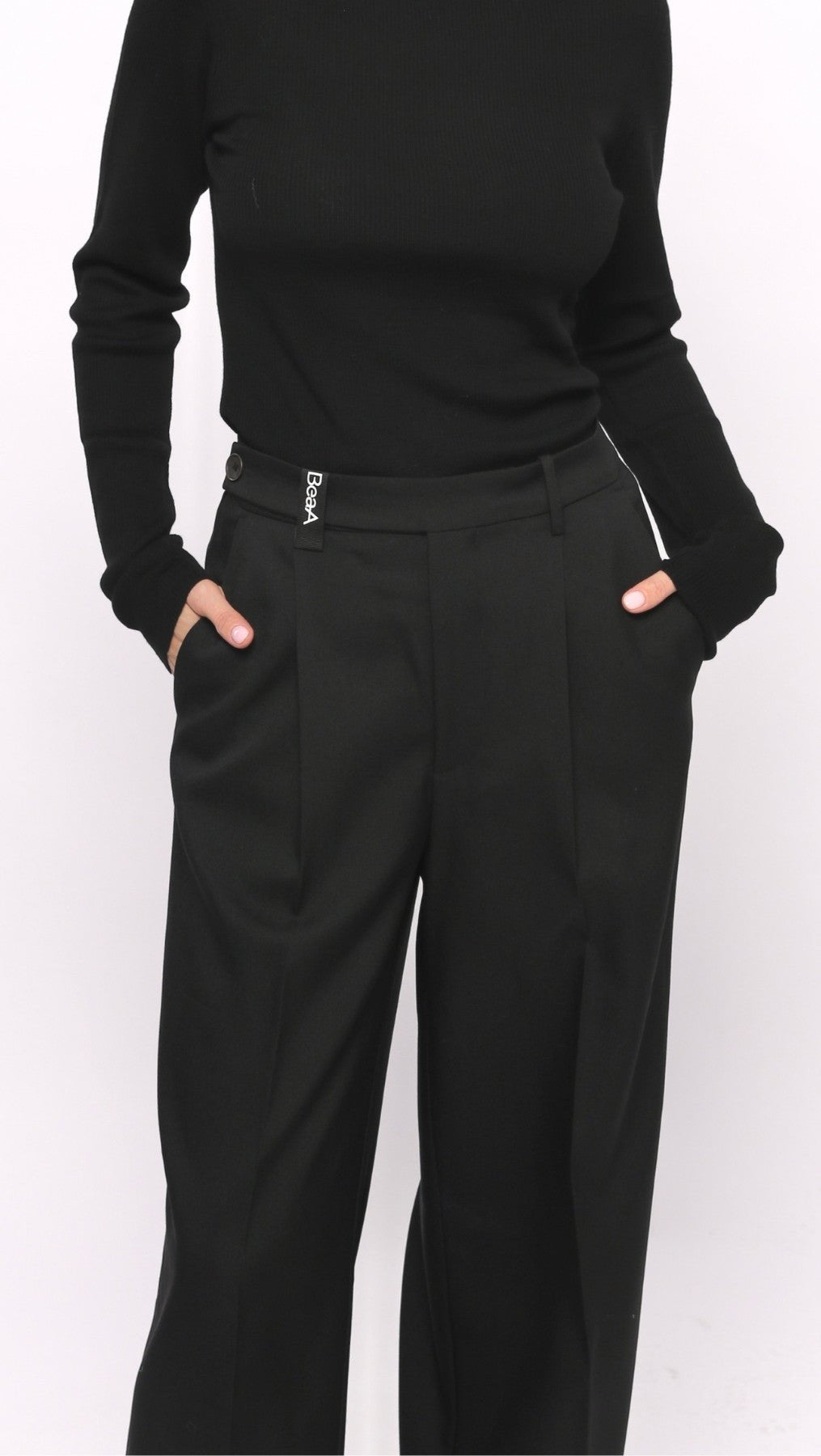 Regular - fit Trousers Black/Gray - BeaA - Be At Home with Yourself - Trousers