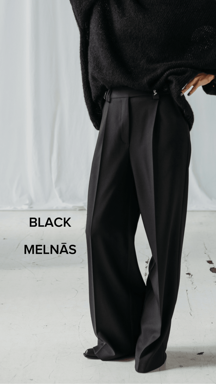 Regular-fit Trousers Black/Gray - BeaA - Be At Home with Yourself - Trousers