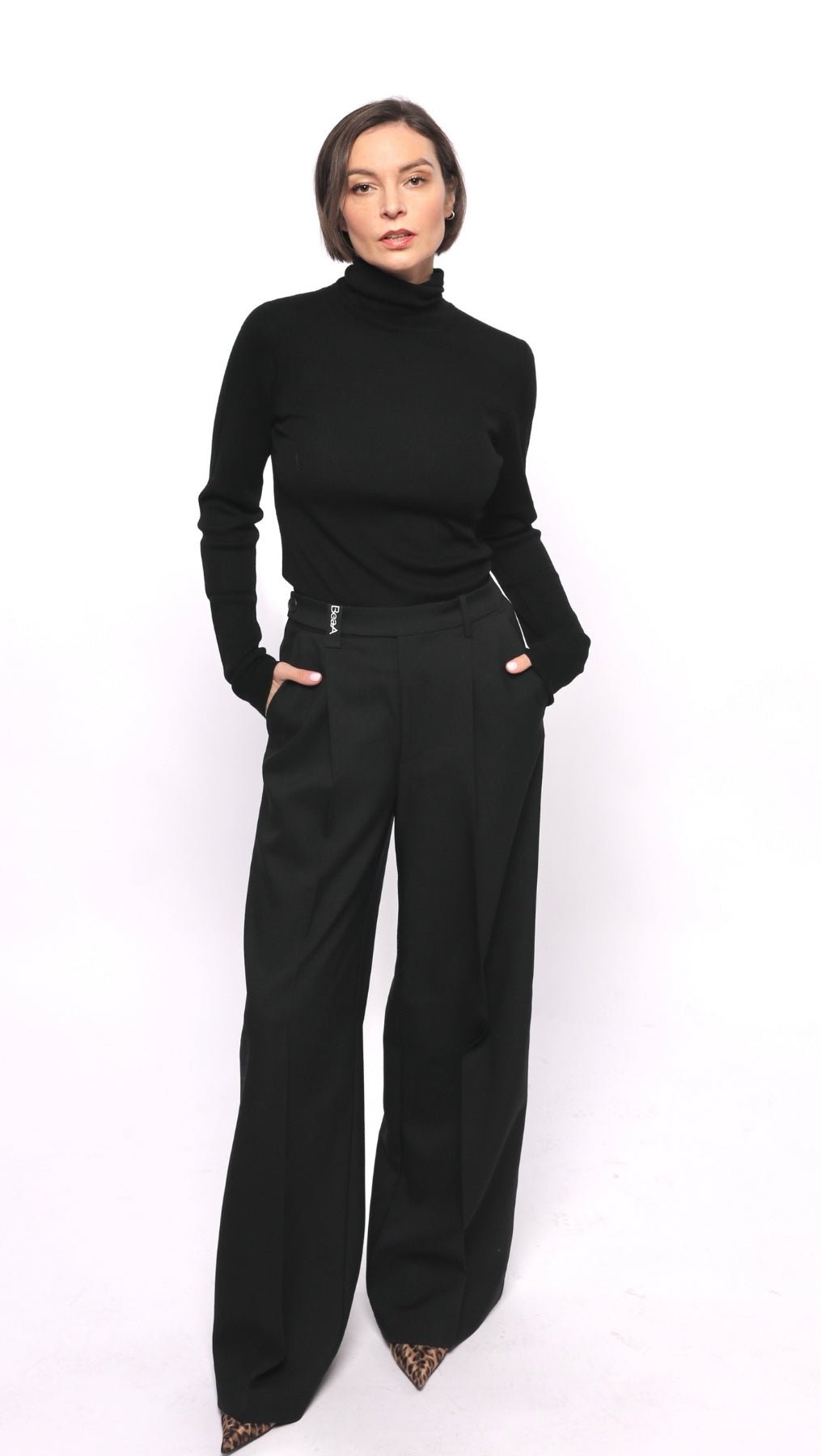 Regular - fit Trousers Black/Gray - BeaA - Be At Home with Yourself - Trousers