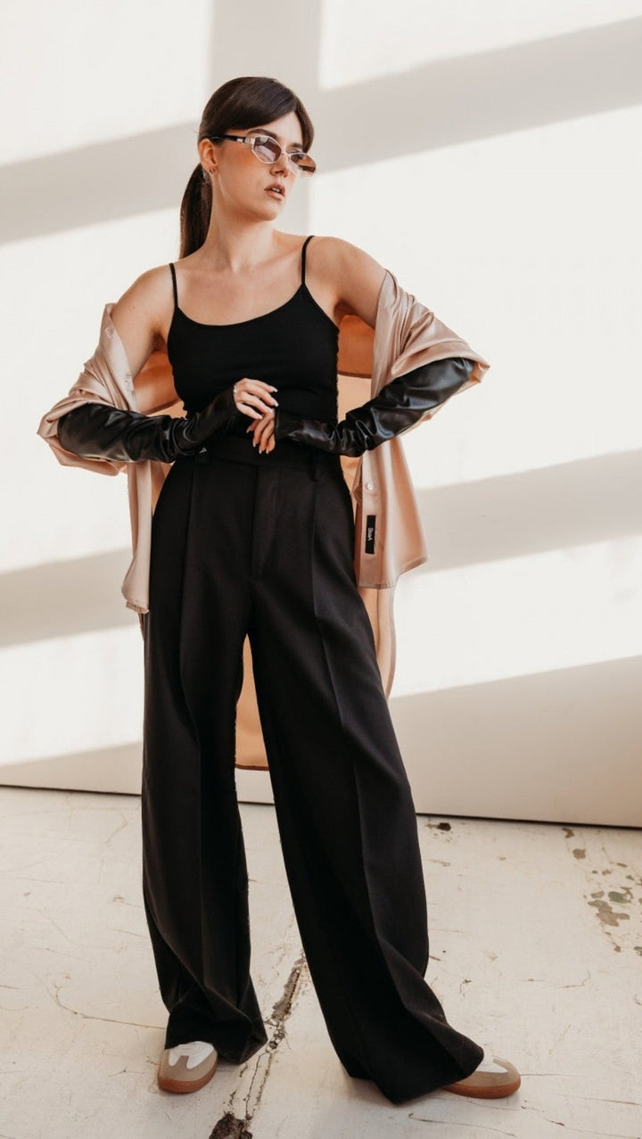 Regular - fit Trousers Black/Gray - BeaA - Be At Home with Yourself - Trousers