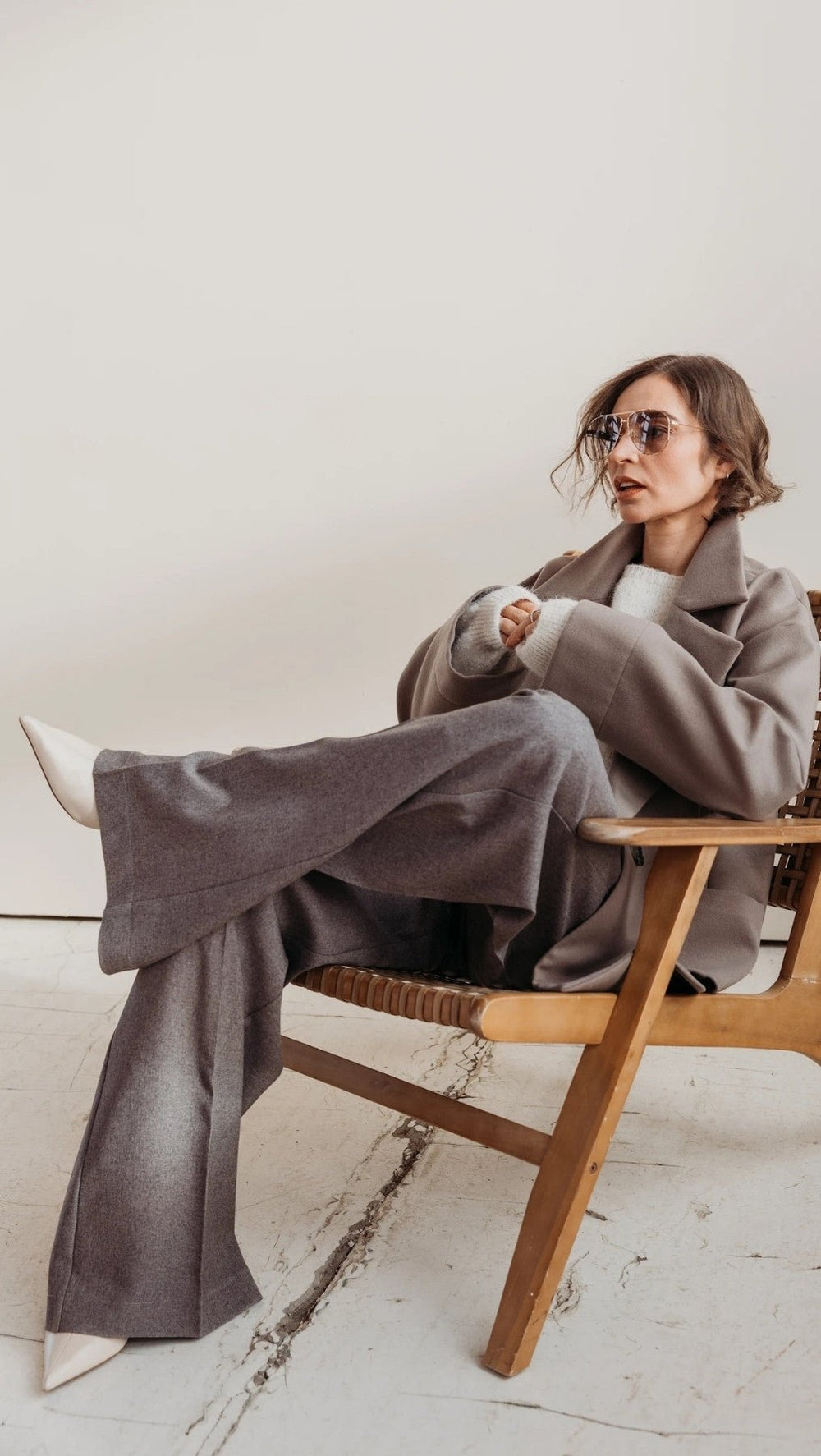 Regular - fit trousers Greige - BeaA - Be At Home with Yourself - Trousers