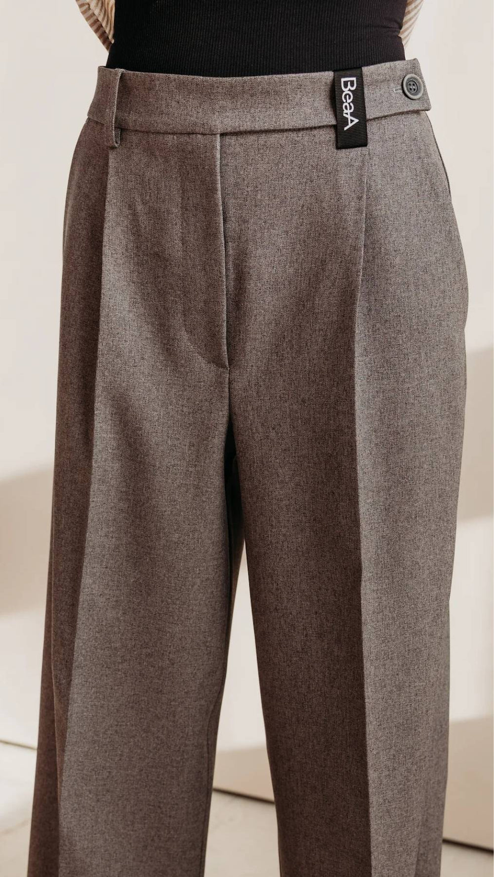 Regular - fit trousers Greige - BeaA - Be At Home with Yourself - Trousers