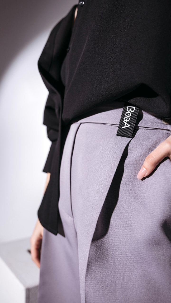 Regular - fit trousers Lavender Gray - BeaA - Be At Home with Yourself - Trousers