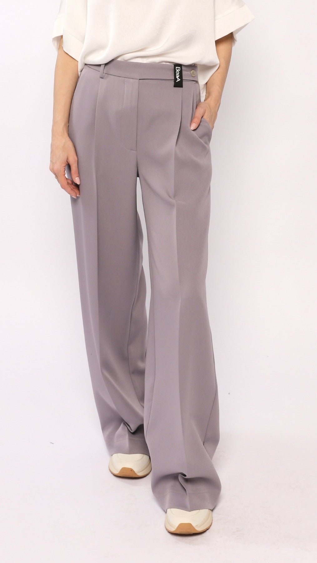 Regular - fit trousers Lavender Gray - BeaA - Be At Home with Yourself - Trousers