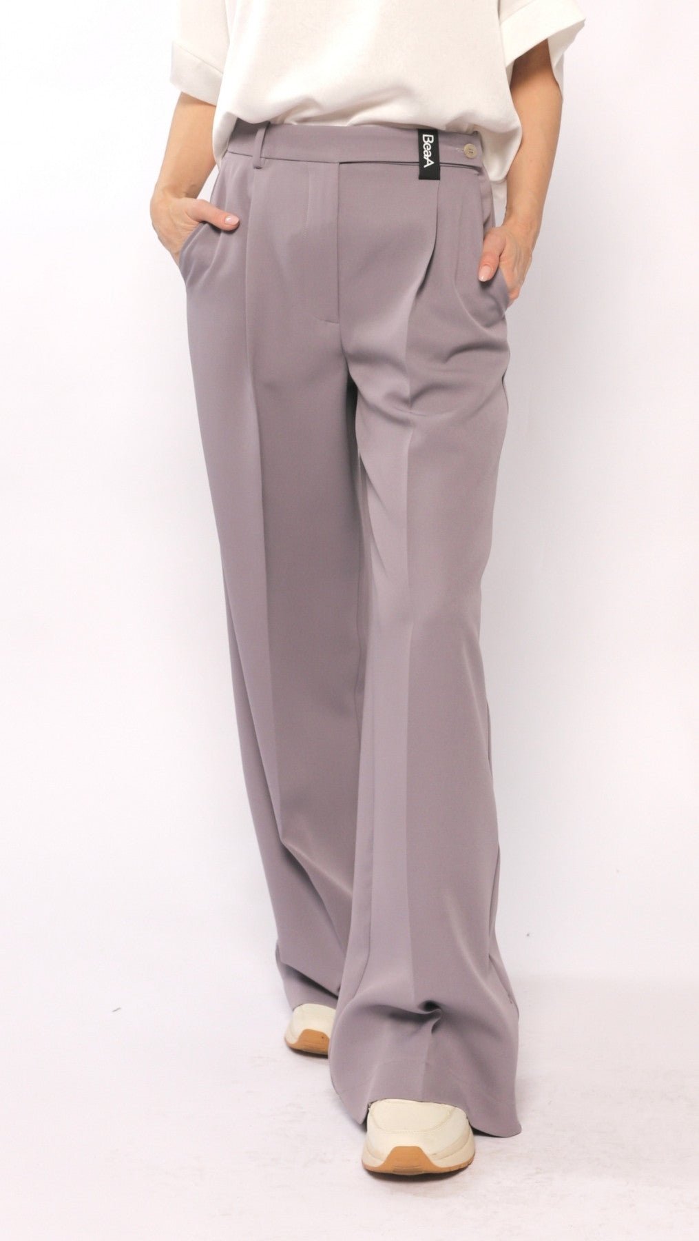 Regular - fit trousers Lavender Gray - BeaA - Be At Home with Yourself - Trousers