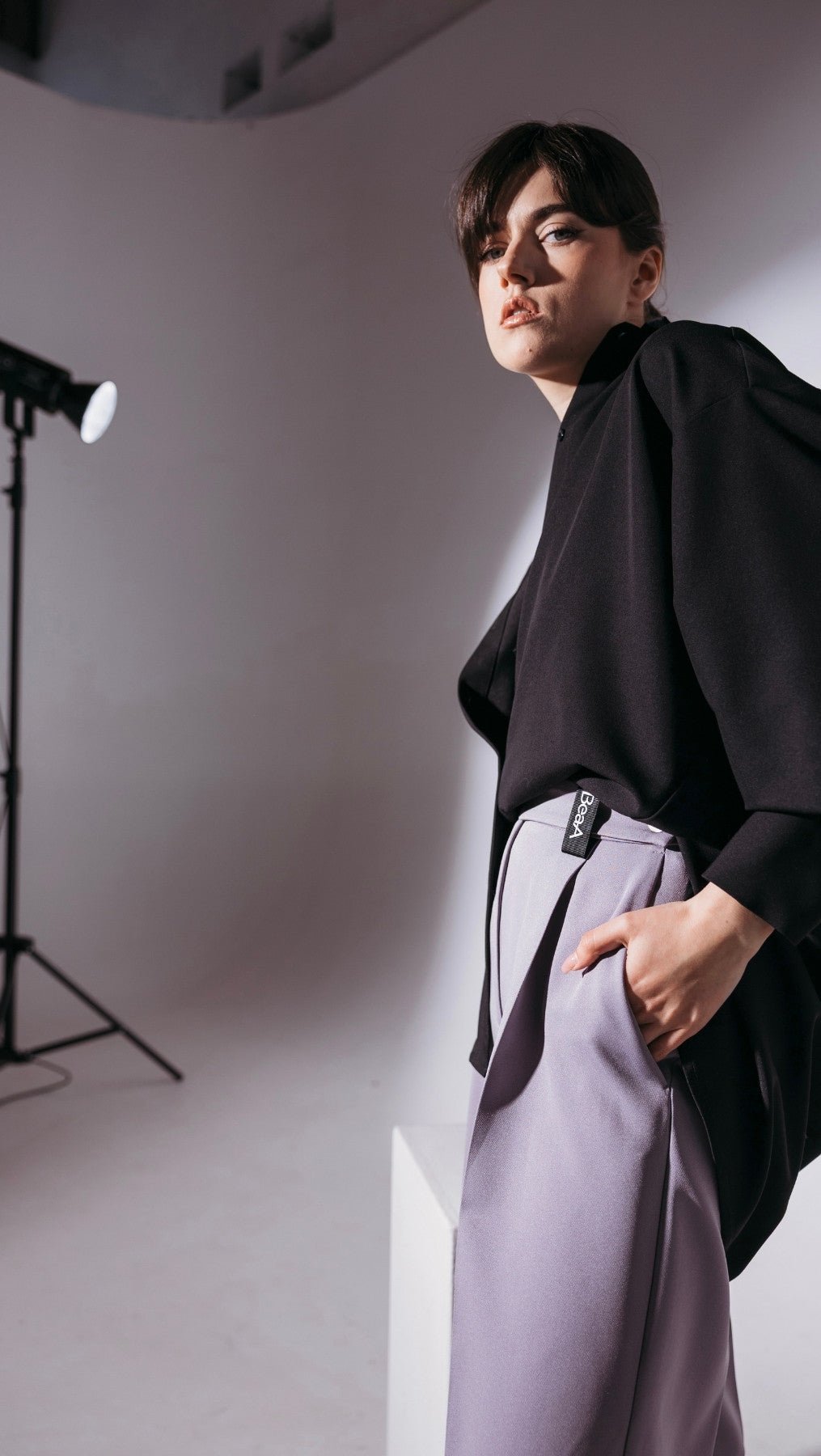 Regular - fit trousers Lavender Gray - BeaA - Be At Home with Yourself - Trousers