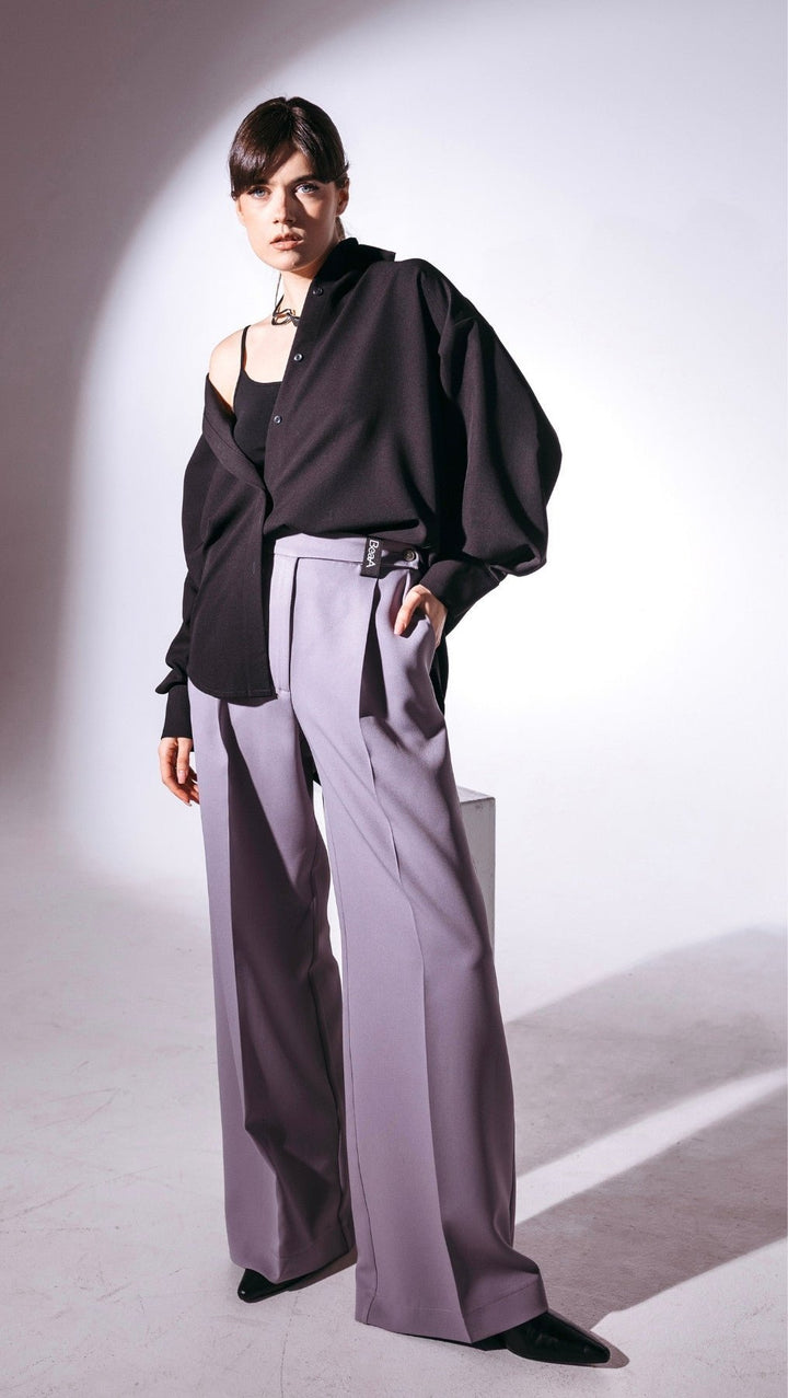 Regular - fit trousers Lavender Gray - BeaA - Be At Home with Yourself - Trousers