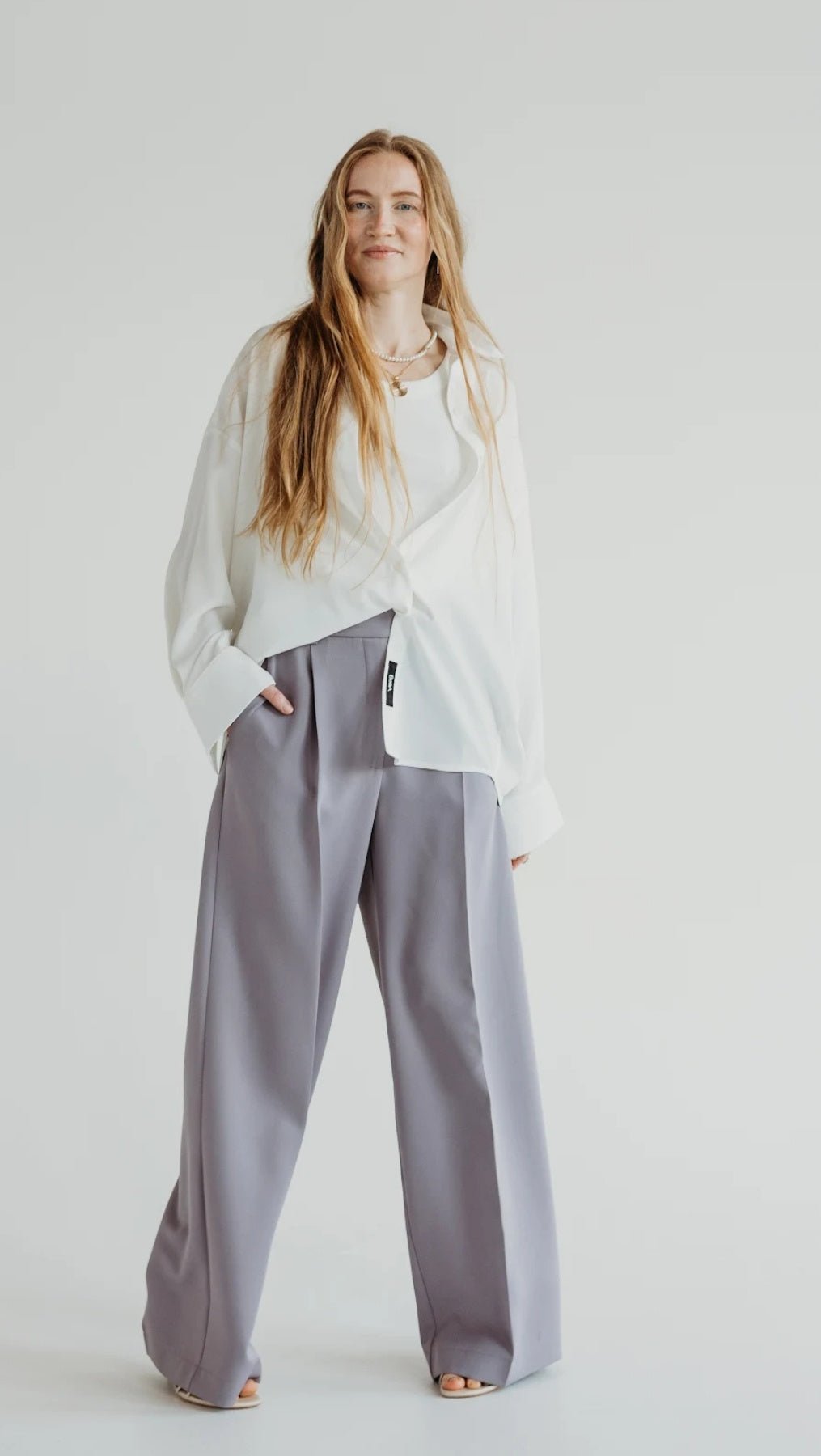 Regular - fit trousers Lavender Gray - BeaA - Be At Home with Yourself - Trousers