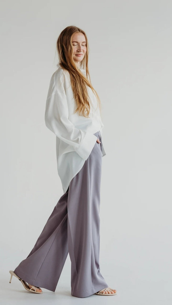 Regular - fit trousers Lavender Gray - BeaA - Be At Home with Yourself - Trousers