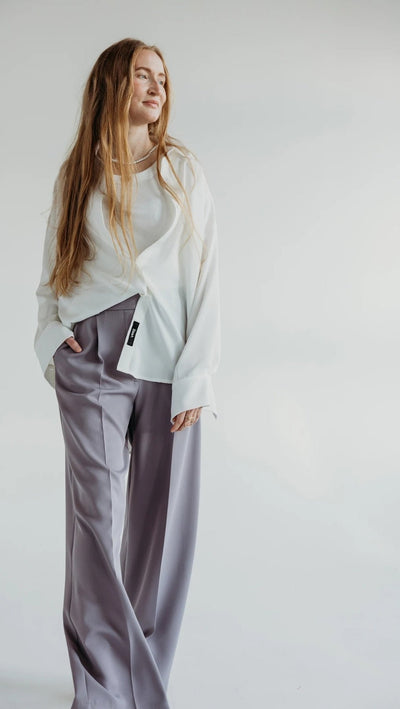 Regular-fit trousers Lavender Gray