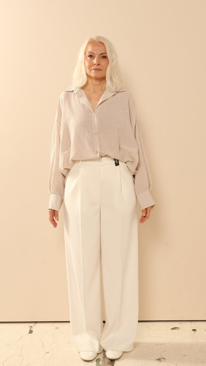 Regular - fit trousers Milk white - BeaA - Be At Home with Yourself - Trousers