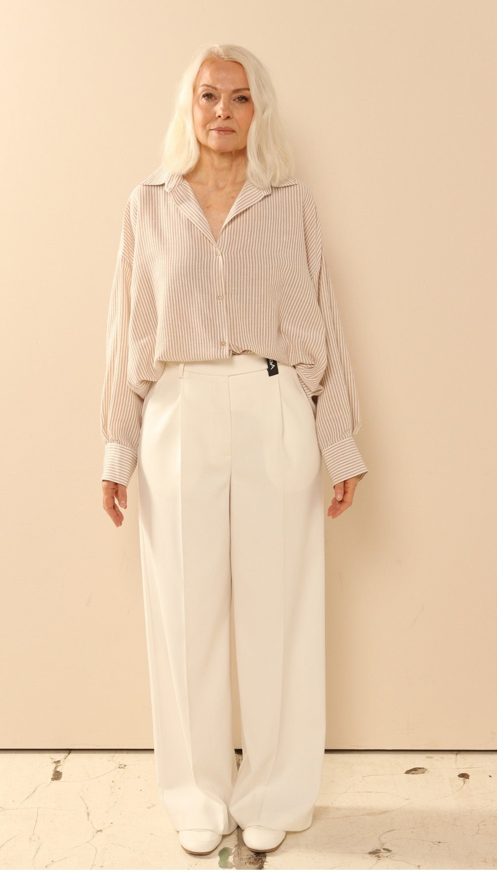 Regular - fit trousers Milk white - BeaA - Be At Home with Yourself - Trousers