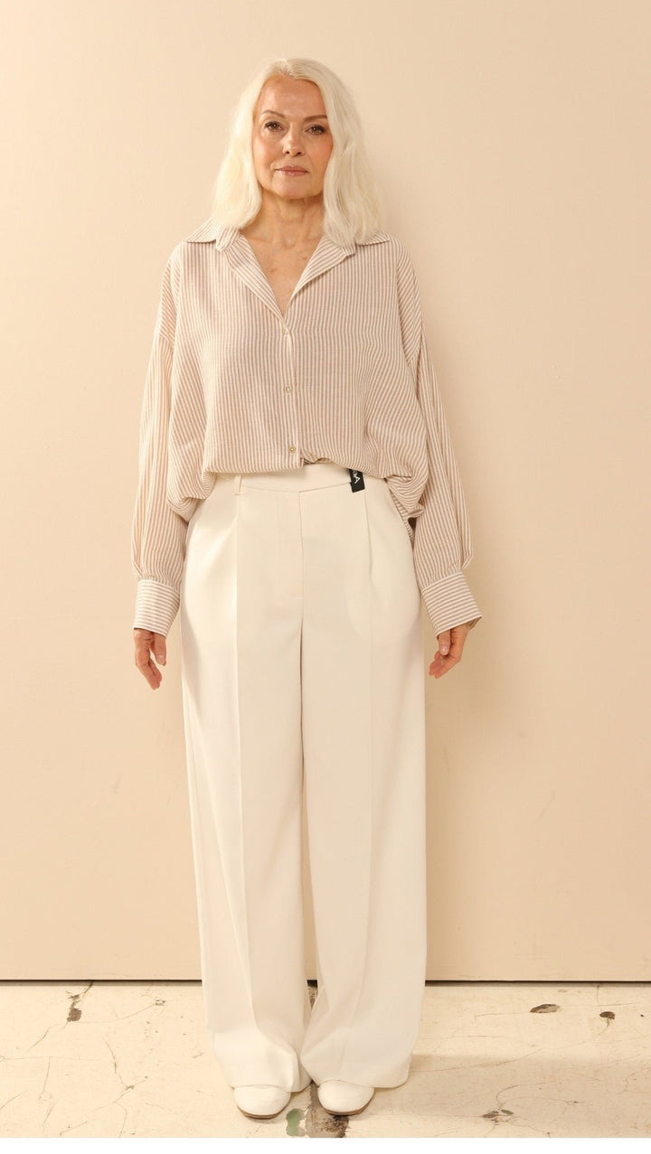 Regular - fit trousers Milk white - BeaA - Be At Home with Yourself - Trousers