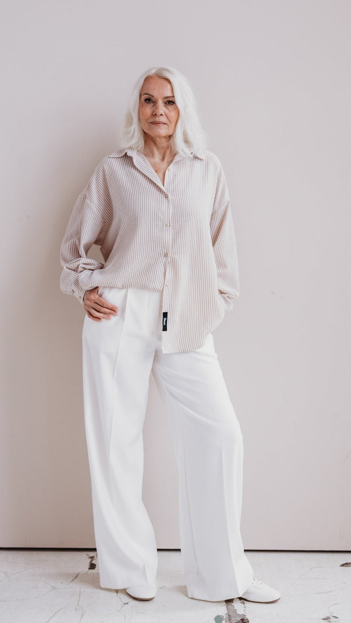 Regular - fit trousers Milk white - BeaA - Be At Home with Yourself - Trousers