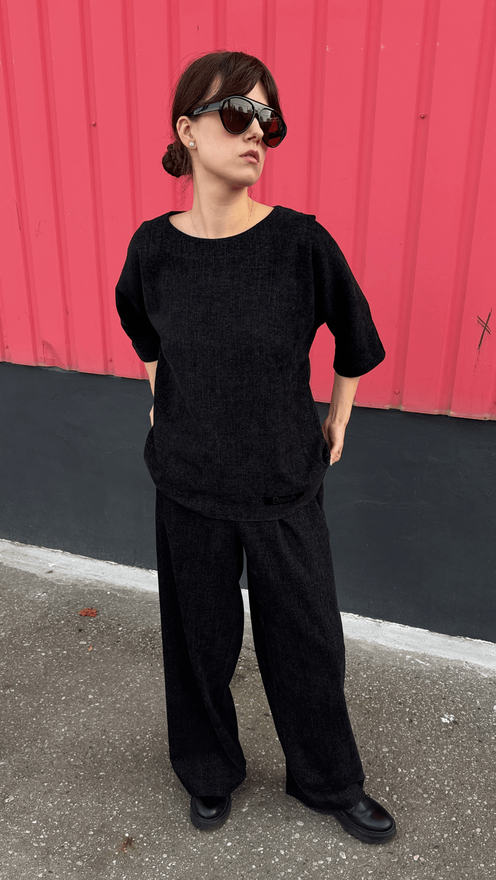 Relax wear Trousers Noir Rebel - BeaA - Be At Home with Yourself -