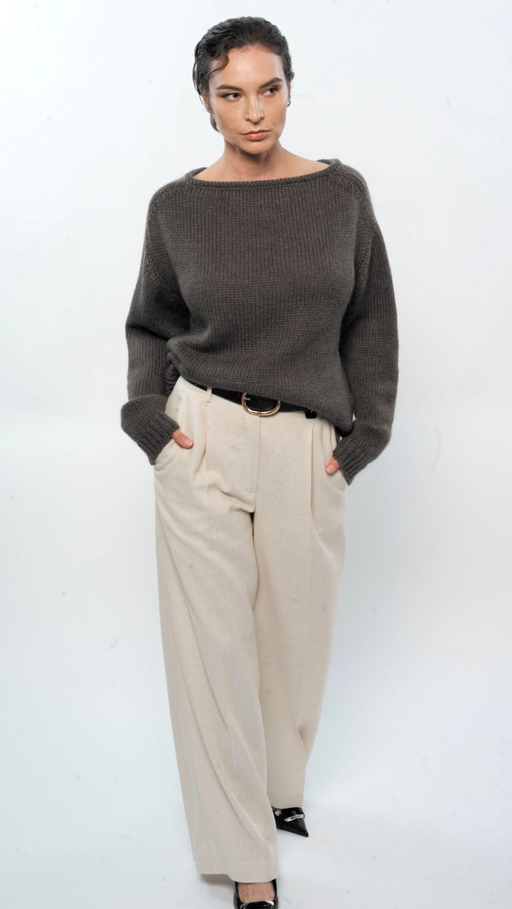 Relaxed fit sweater Green - BeaA - Be At Home with Yourself - sweater