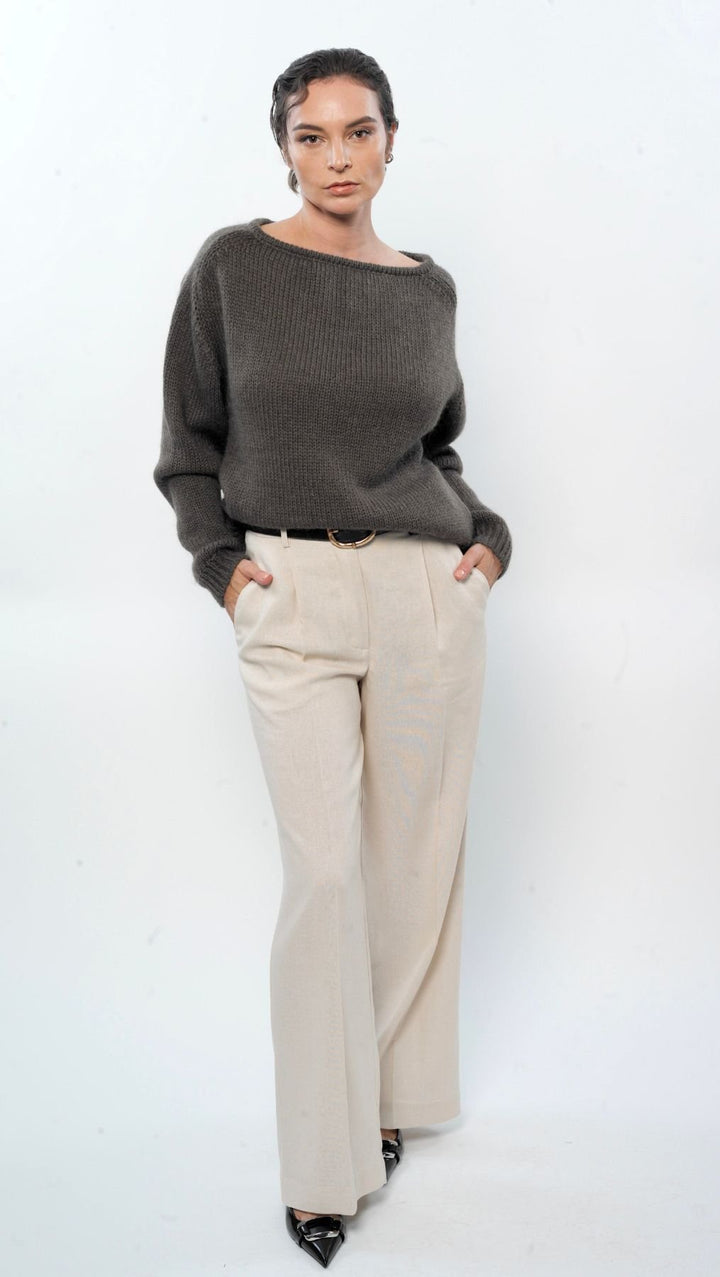 Relaxed fit sweater Green - BeaA - Be At Home with Yourself - sweater