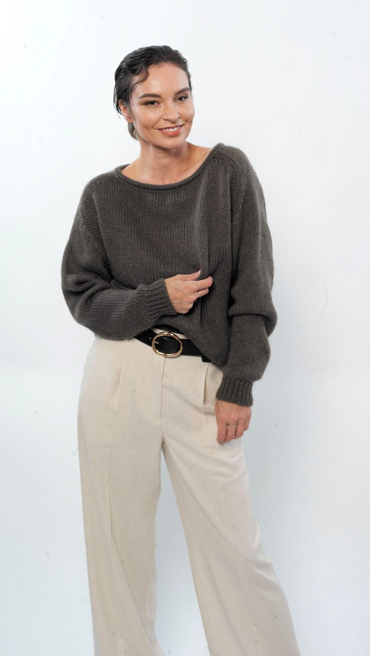 Relaxed fit sweater Green - BeaA - Be At Home with Yourself - sweater