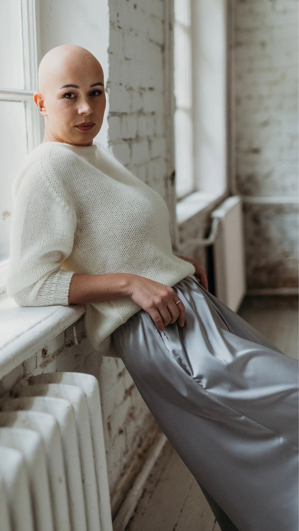 Relaxed fit sweater White - BeaA - Be At Home with Yourself - sweater