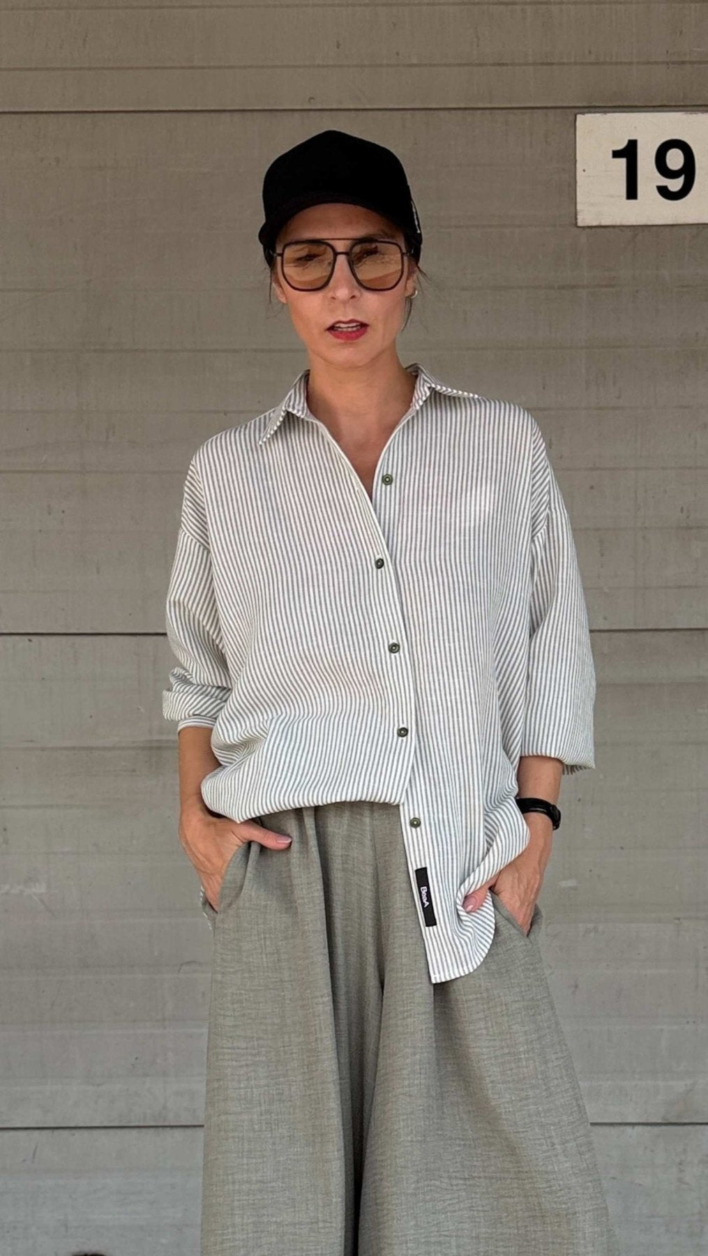 Riviera shirt Forest Stripe - BeaA - Be At Home with Yourself - Top