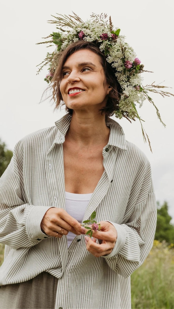 Riviera shirt Forest Stripe - BeaA - Be At Home with Yourself - Top
