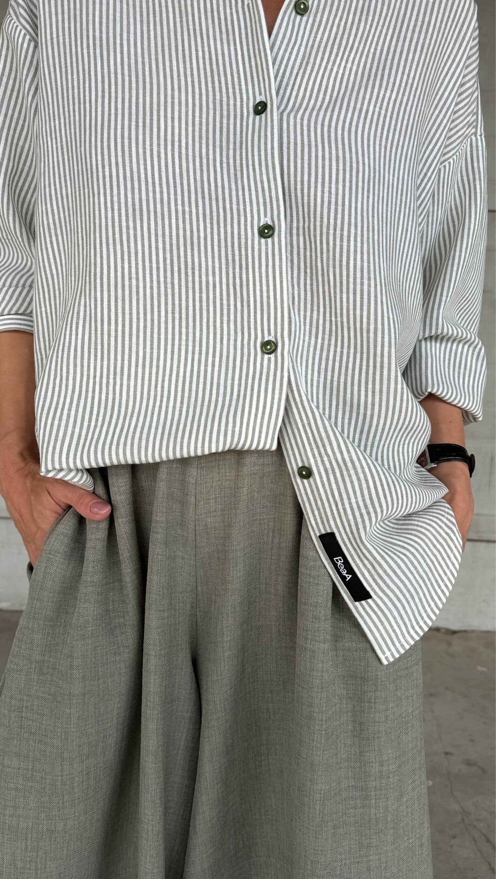 Riviera shirt Forest Stripe - BeaA - Be At Home with Yourself - Top