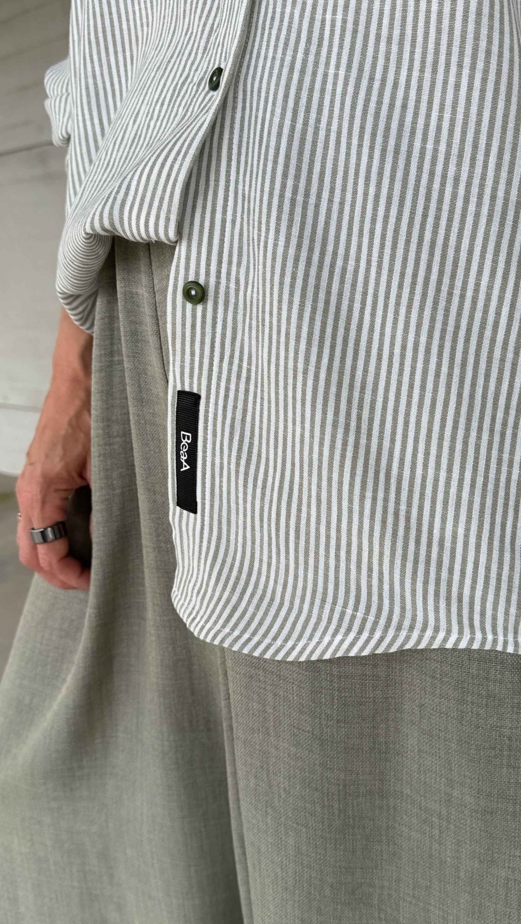 Riviera shirt Forest Stripe - BeaA - Be At Home with Yourself - Top
