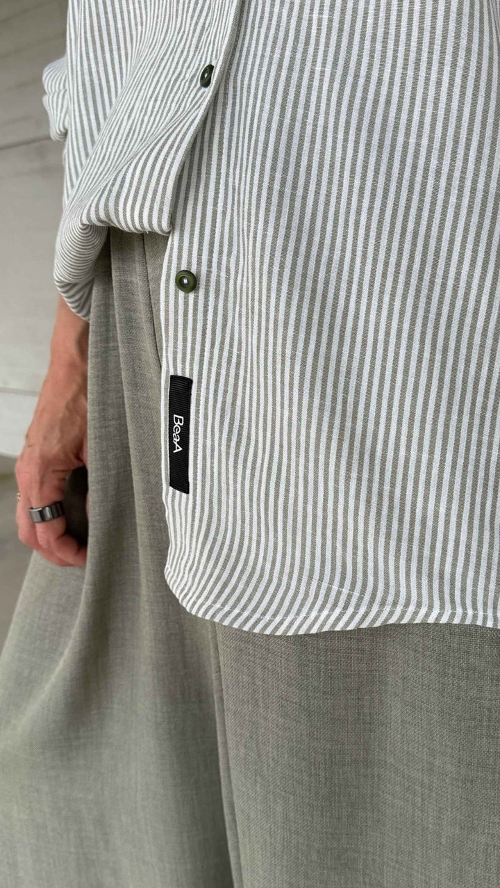 Riviera shirt Forest Stripe - BeaA - Be At Home with Yourself - Top