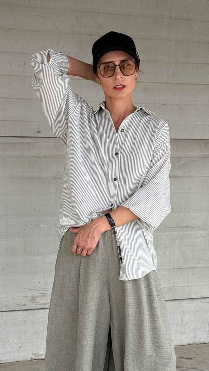Riviera shirt Forest Stripe - BeaA - Be At Home with Yourself - Top
