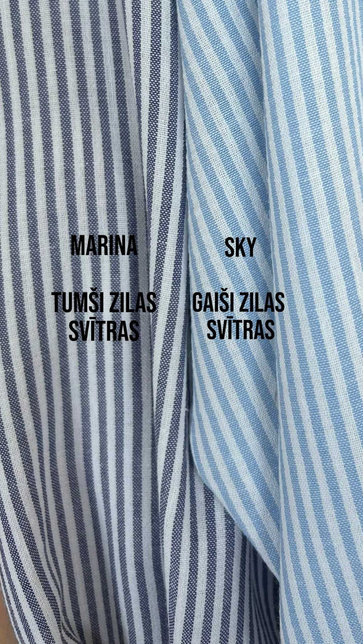 Riviera shirt Marina/Sky stripes - BeaA - Be At Home with Yourself - Top