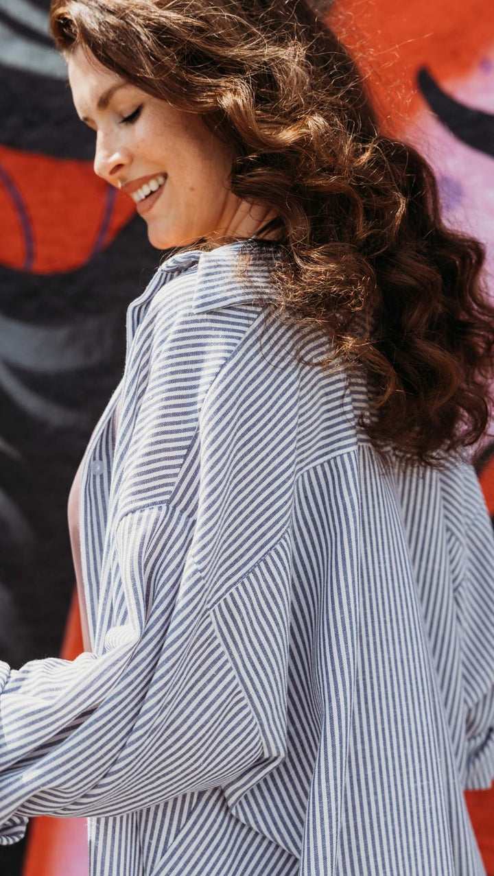 Riviera shirt Marina/Sky stripes - BeaA - Be At Home with Yourself - Top
