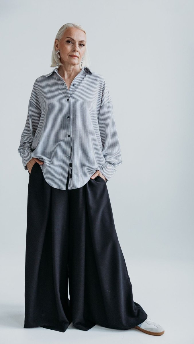 Riviera shirt Noir Stripe - BeaA - Be At Home with Yourself - Top