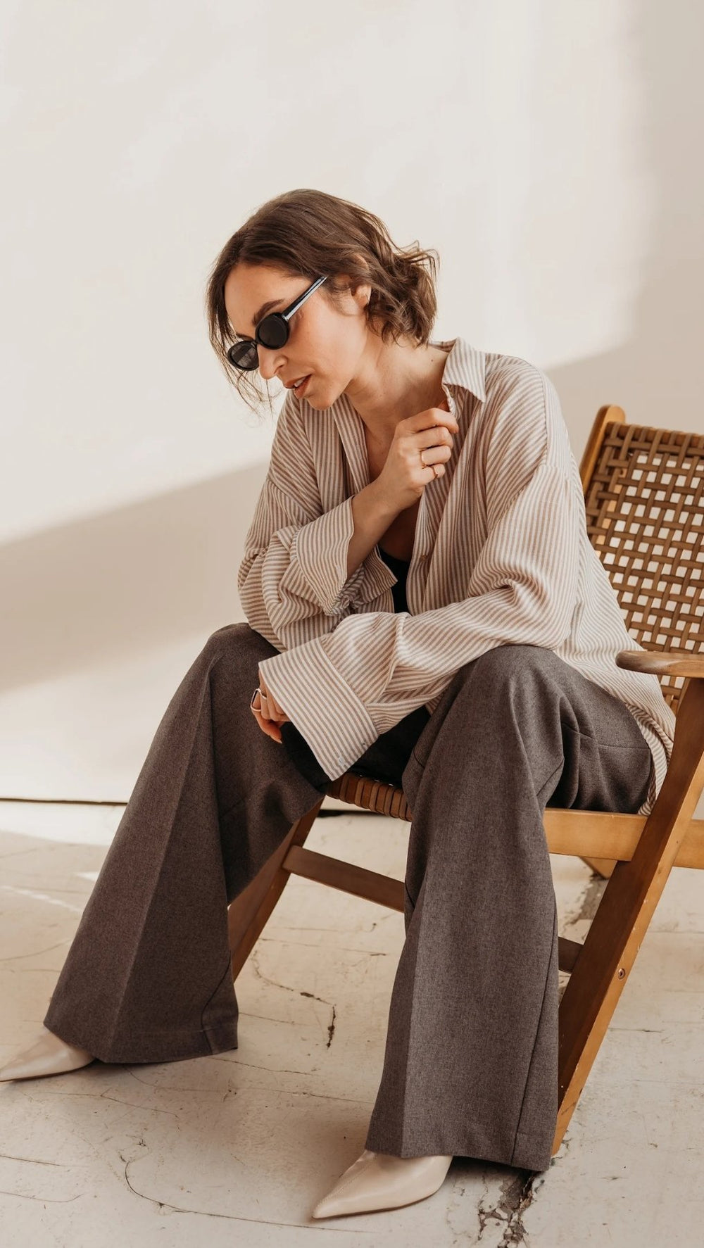 Riviera shirt Sand Stripe - BeaA - Be At Home with Yourself - Top