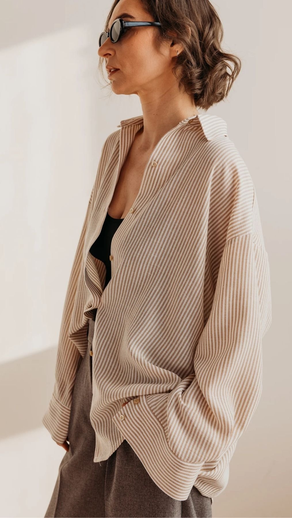 Riviera shirt Sand Stripe - BeaA - Be At Home with Yourself - Top