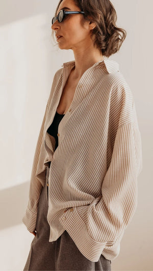 Riviera shirt Sand Stripe