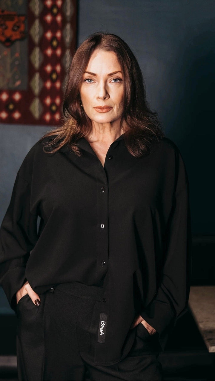 Shirt Black - BeaA - Be At Home with Yourself - Top