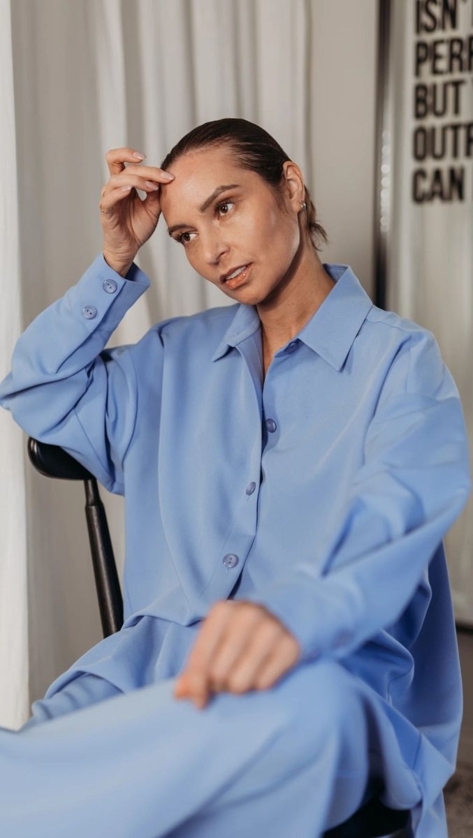 Shirt Blue Latte - BeaA - Be At Home with Yourself - Top