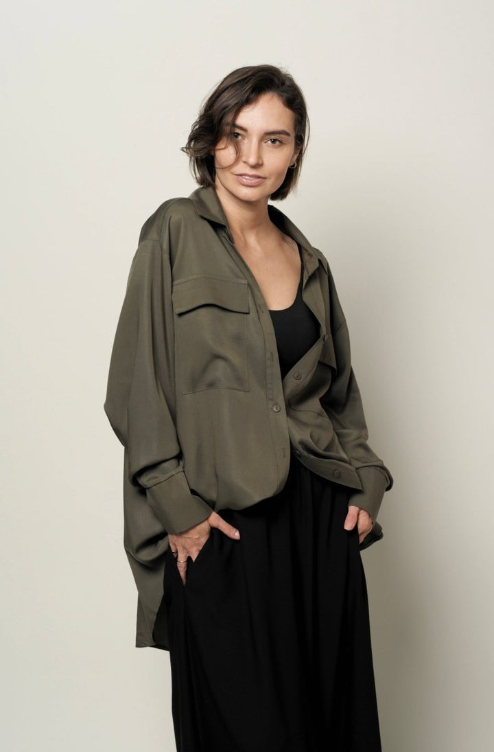 Khaki shirt BeaA - Be At Home with Yourself