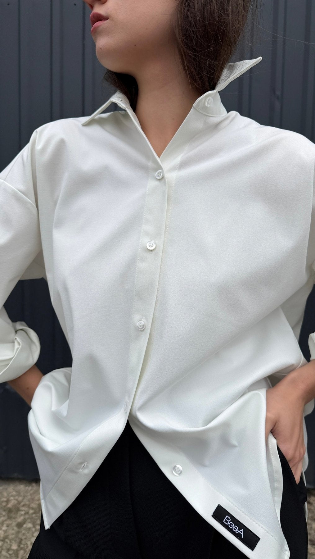 Shirt White - BeaA - Be At Home with Yourself - Top