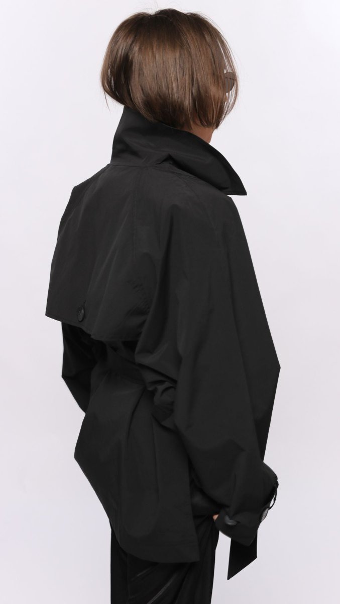 Short Water - Repellent Jacket with Belt - BeaA - Be At Home with Yourself - coat