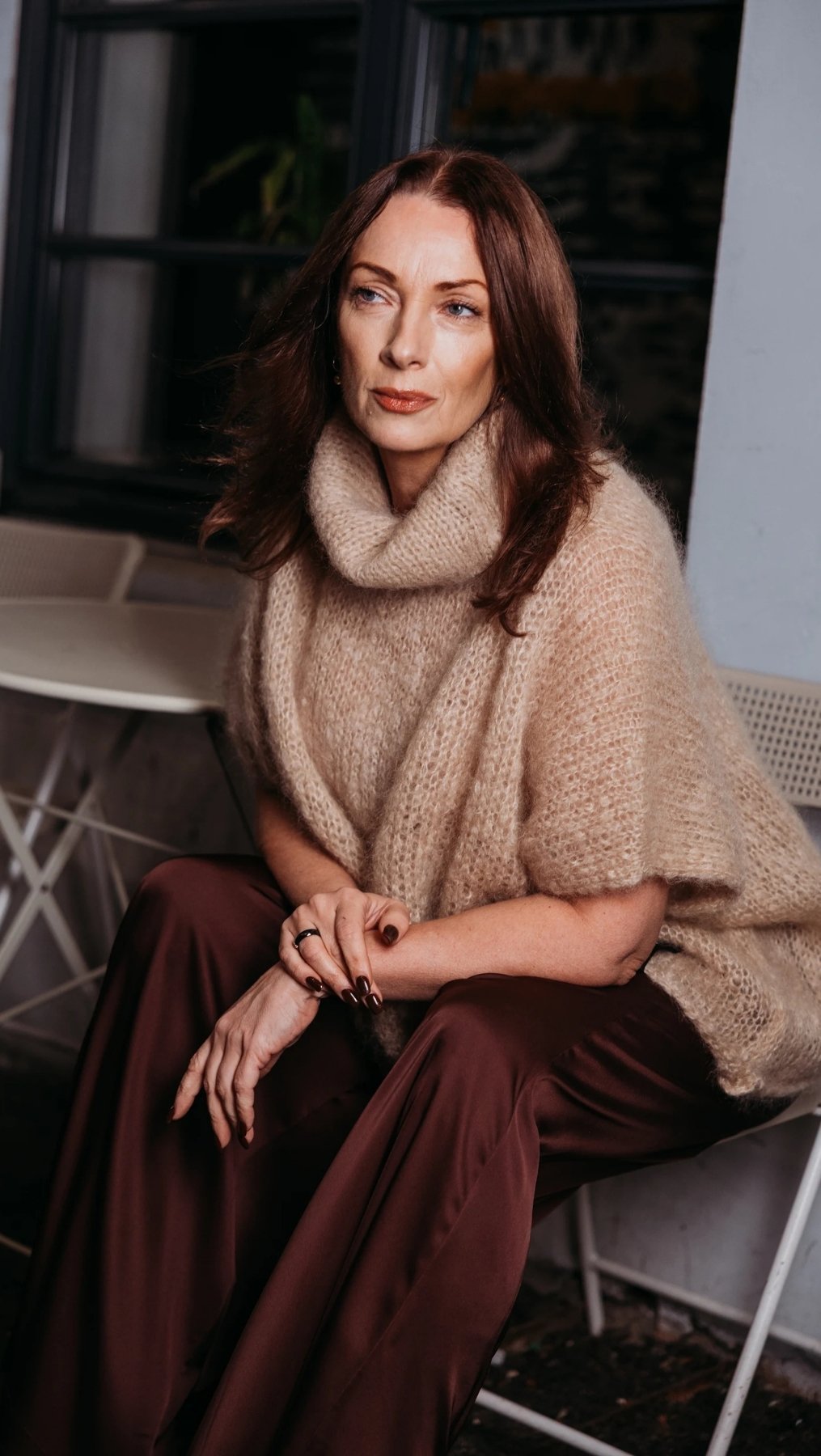 Silk Palazzo Trousers Dark brown - BeaA - Be At Home with Yourself - Trousers