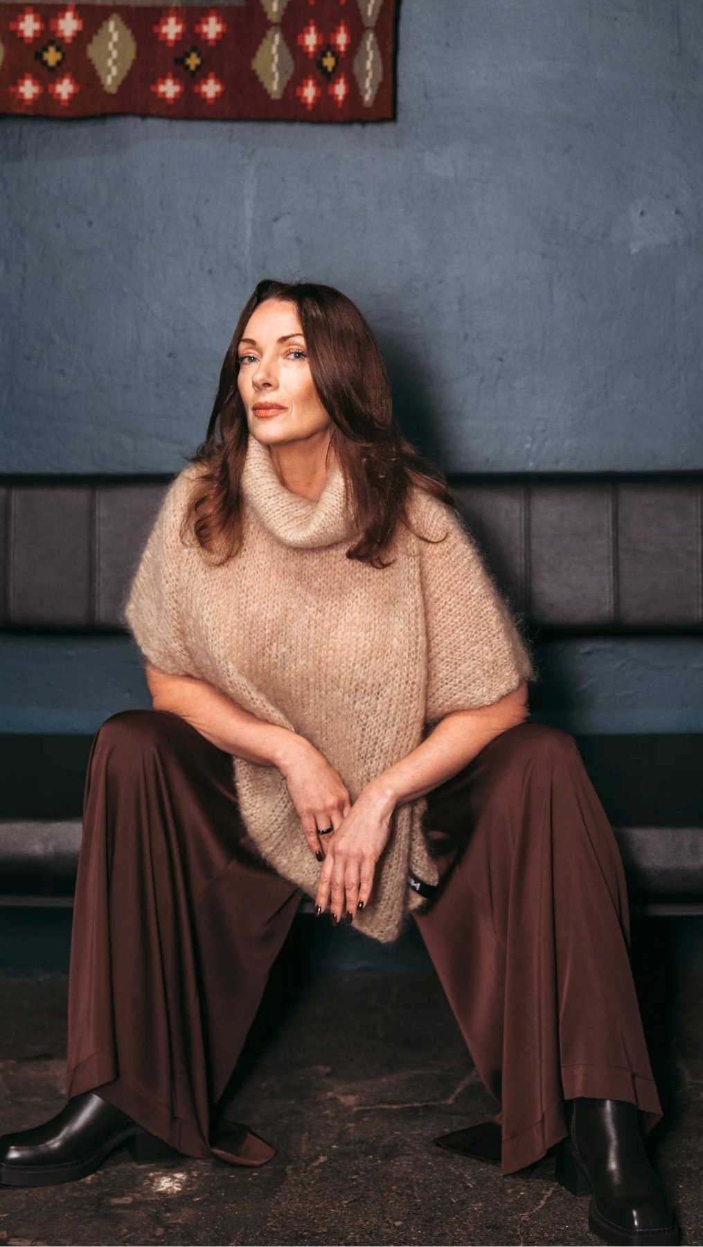 Silk Palazzo Trousers Dark brown - BeaA - Be At Home with Yourself - Trousers