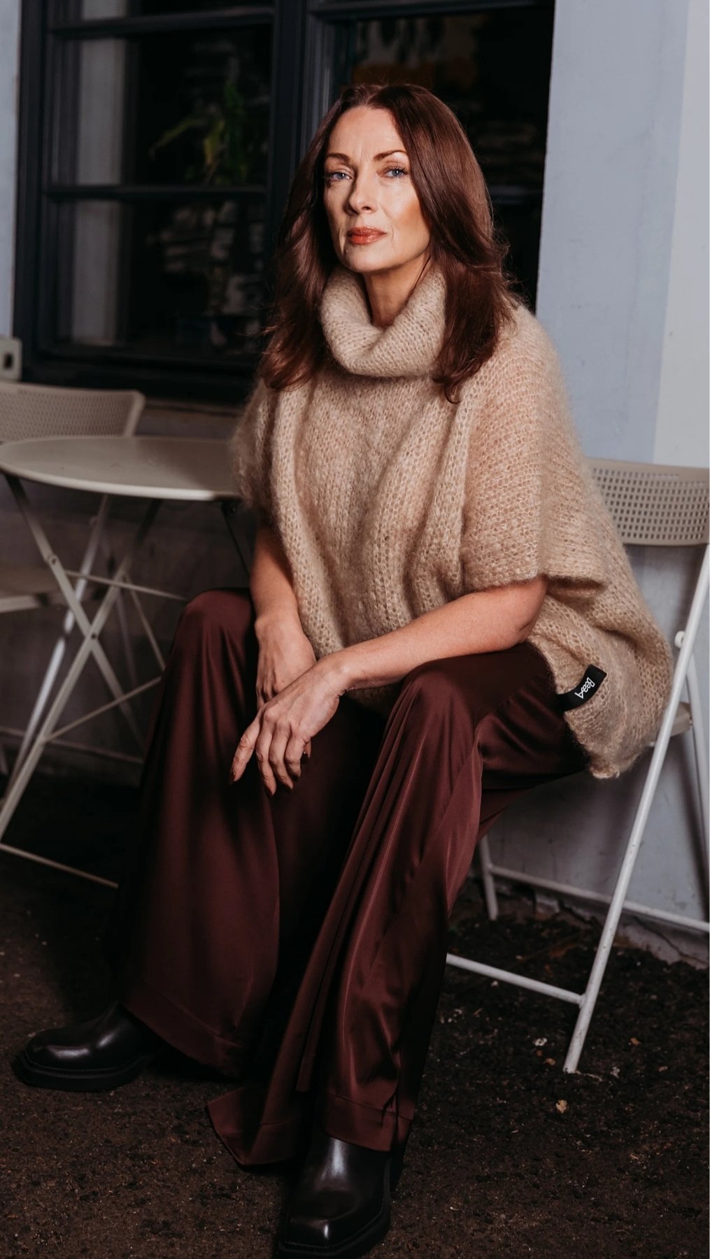 Silk Palazzo Trousers Dark brown - BeaA - Be At Home with Yourself - Trousers