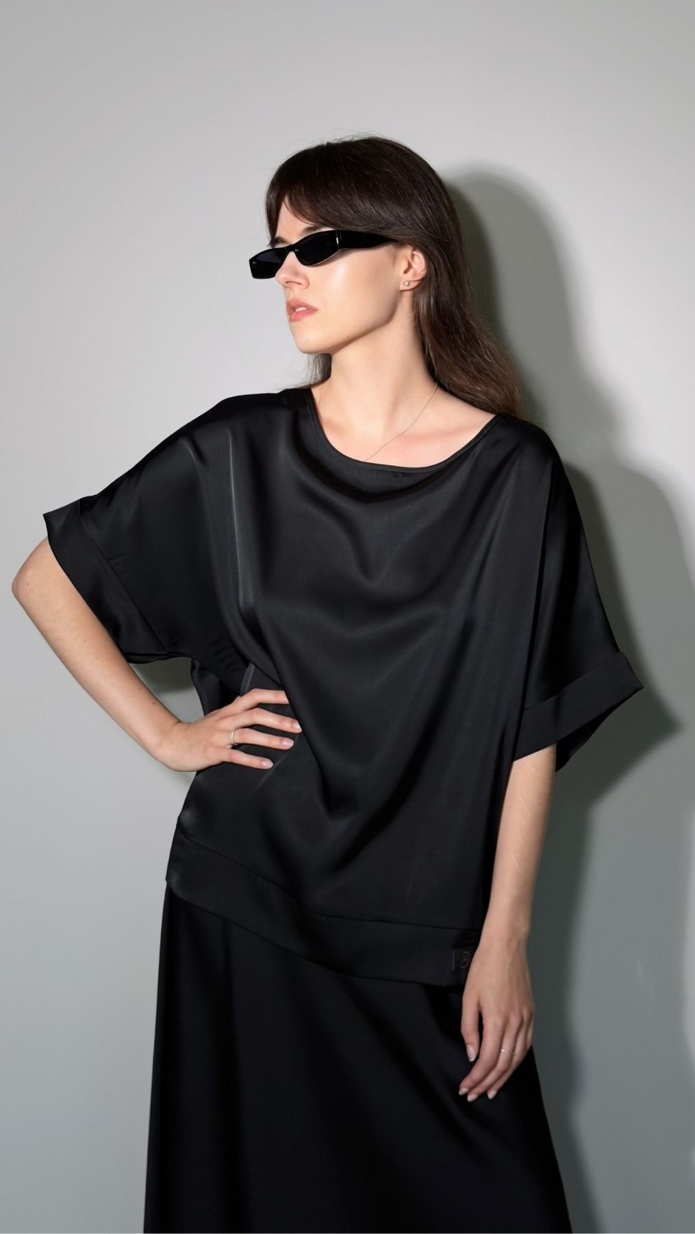 Silk Satin Top Black - BeaA - Be At Home with Yourself - Top