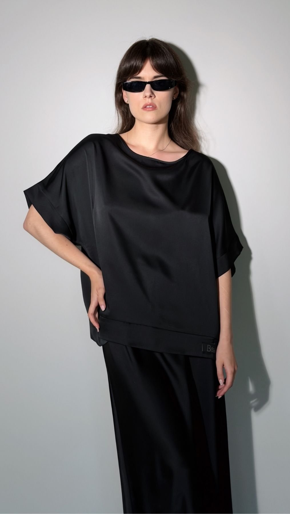 Silk Satin Top Black - BeaA - Be At Home with Yourself - Top