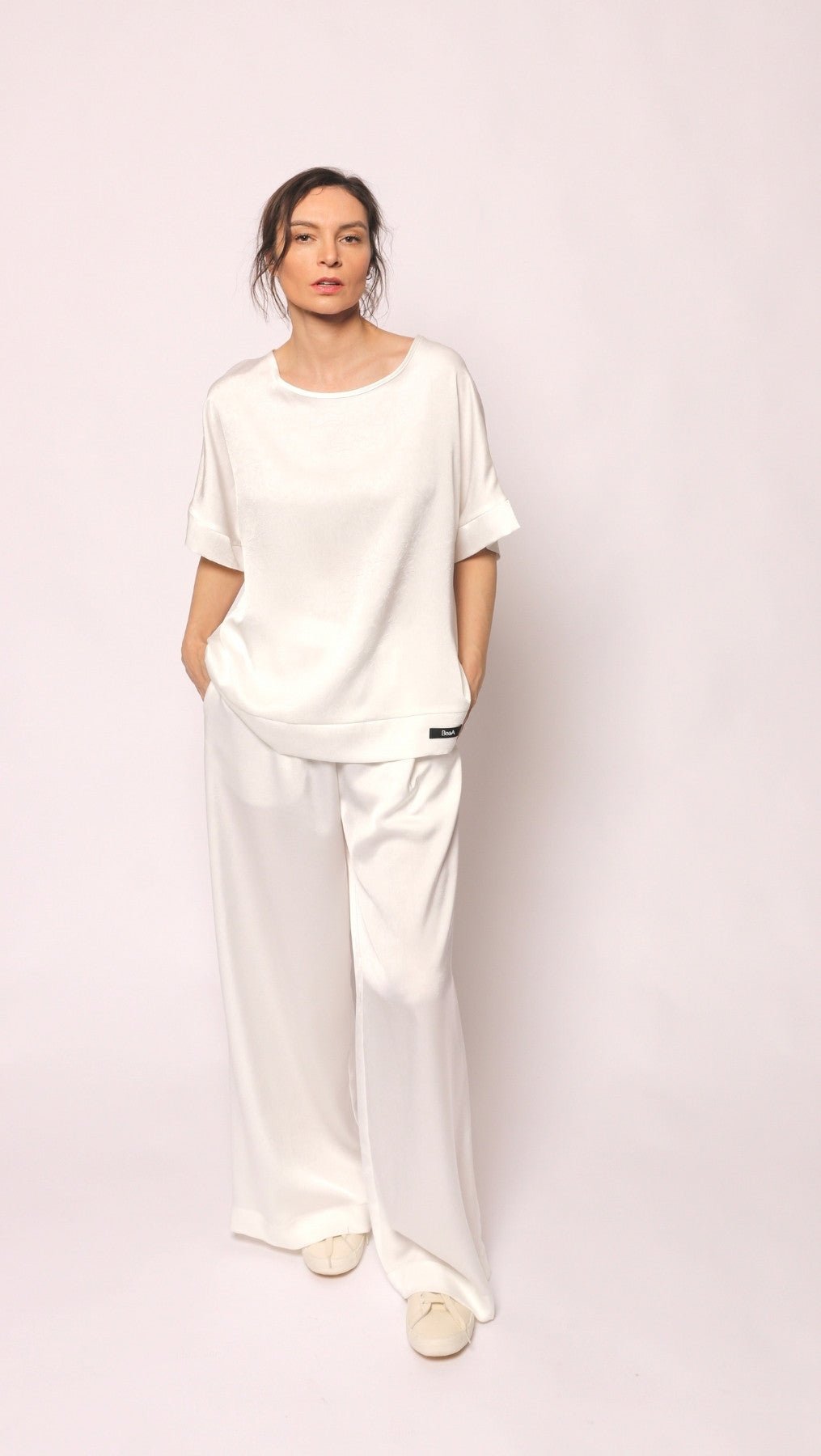 Silk Satin Top Cloud dancer - BeaA - Be At Home with Yourself - Top