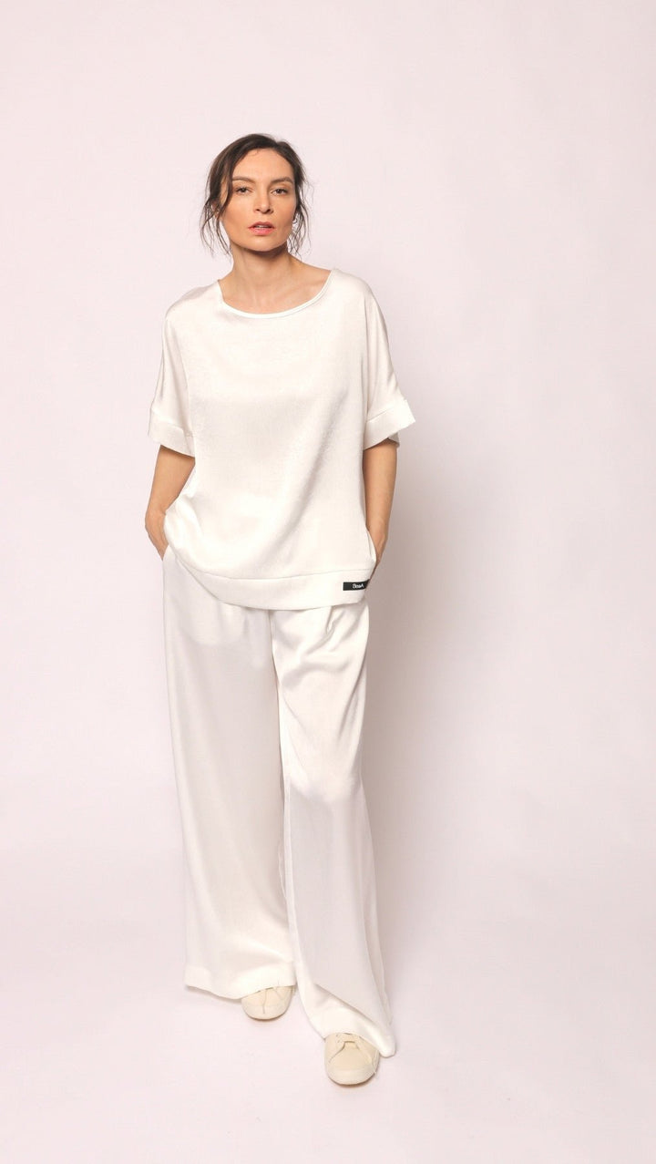 Silk Satin Top Cloud dancer - BeaA - Be At Home with Yourself - Top