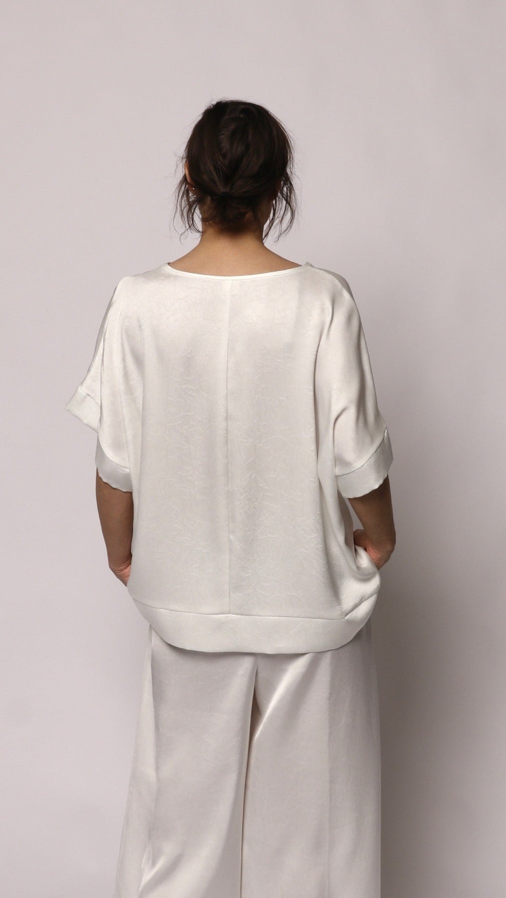 Silk Satin Top Cloud dancer - BeaA - Be At Home with Yourself - Top