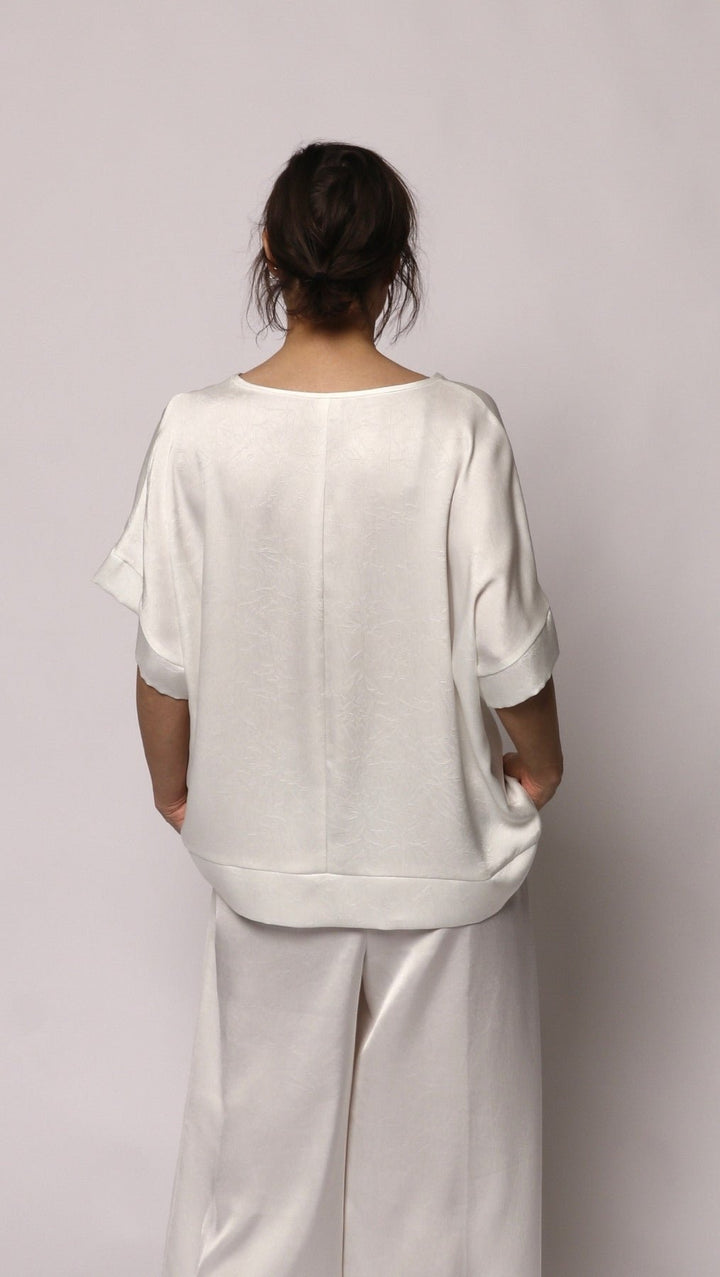 Silk Satin Top Cloud dancer - BeaA - Be At Home with Yourself - Top